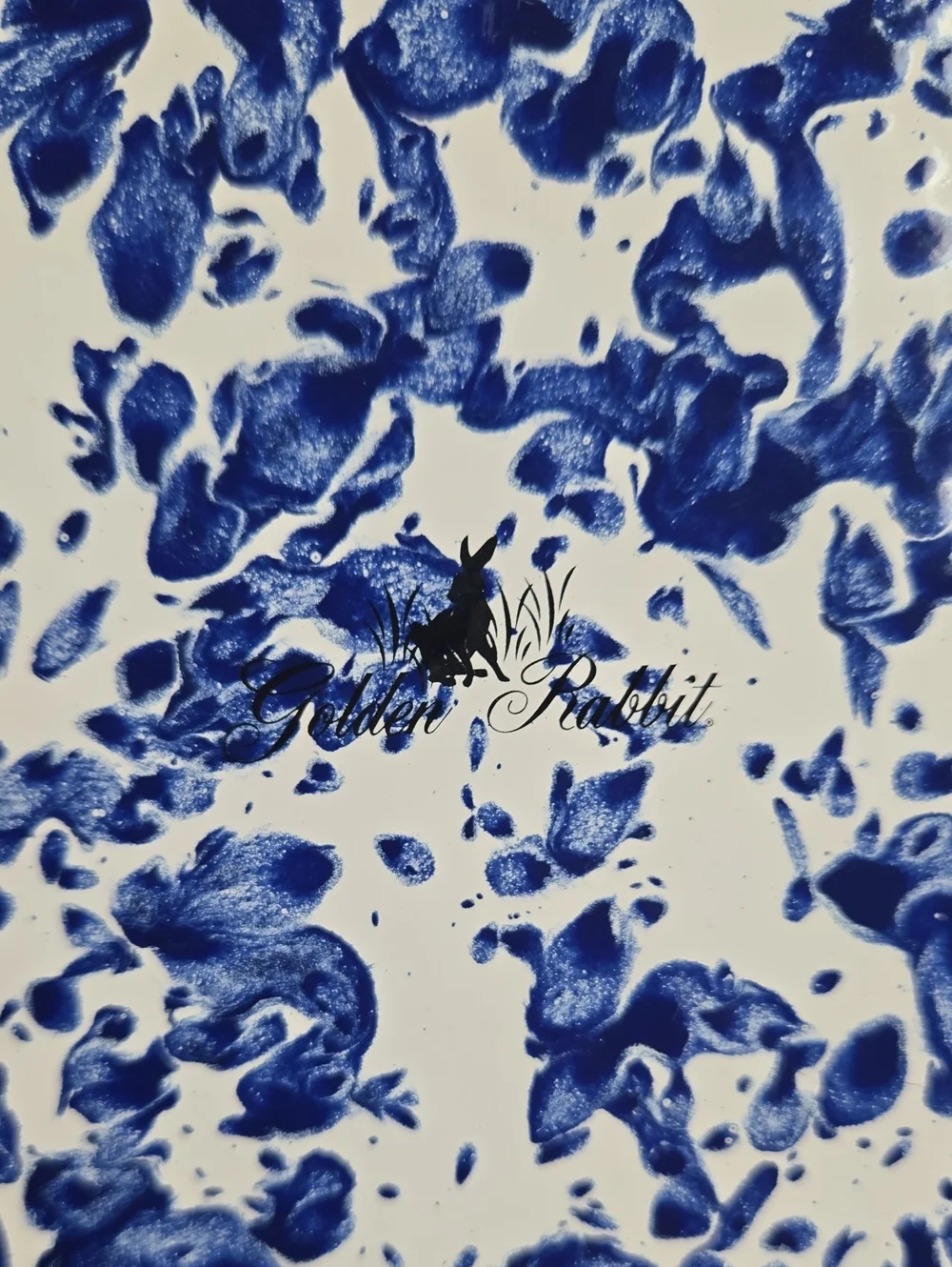 Golden Rabbit 4 Qt Cobalt Swirl enamel dutch oven